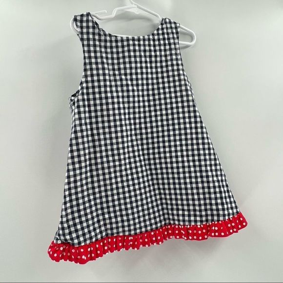 Reversible Gingham Lady Bug / Apples with Ruffle, 4T - Picture 4 of 8